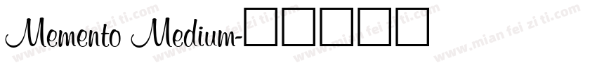 Memento Medium字体转换